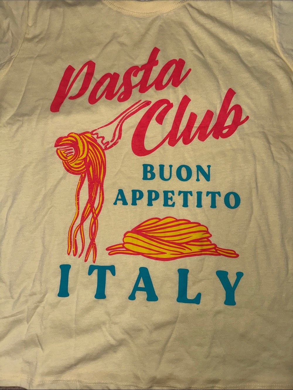 Pasta Club Italy Graphic Tee - Yellow - Picture 2 of 6